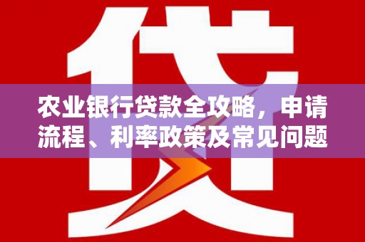 头屋农业银行贷款全攻略，申请流程、利率政策及常见问题解析