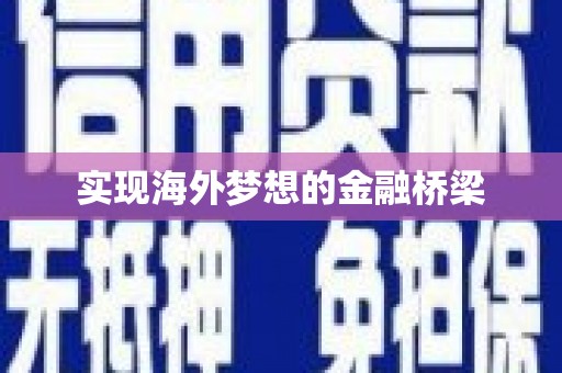 中卫实现海外梦想的金融桥梁