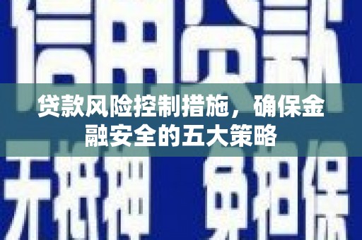 明港贷款风险控制措施，确保金融安全的五大策略